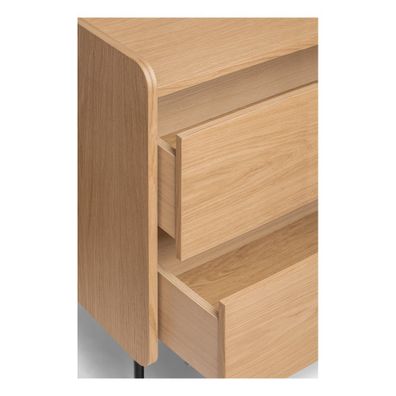 Vysoká komoda v dekore duba v prírodnej farbe 80x82 cm Wrap – Bonami Selection