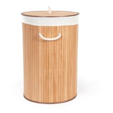 Okrúhly bambusový kôš na bielizeň Compactor Round