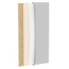 NABBI Quito obdĺžnikový čalúnený panel na stenu 30x60 cm sivá