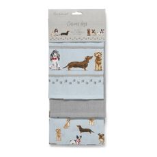 Súprava 3 kuchynských utierok Cooksmart ® Curious Dogs