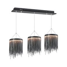 LED Luster na lanku CASCATA BLACK 3xLED/54W/230V