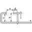 Páková svorka v tvare U - Bessey GU25-12-6H (250/120 mm)