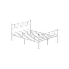 SONGMICS Kovový rám postele 140x190 cm Vasagle Dramatico bílý