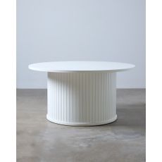 Biely okrúhly konferenčný stolík Nola – Unique Furniture