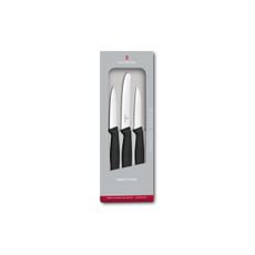 Victorinox - Sada kuchynských nožov na zeleninu 3 ks čierna