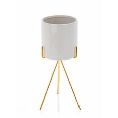 DekorStyle Kvetináč na stojane Emma 28 cm biely