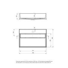 Deante CQR_AU6M - Umyvadlo CORREO 40x60 cm na dosku granit/alabaster