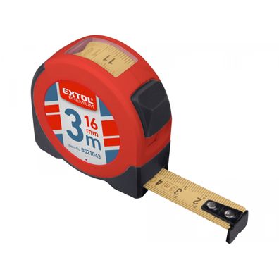 Páskový meter s okienkom na čítanie, 3 m, šírka pásky 16 mm
