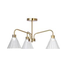 Luster na tyči 3xE27/60W/230V zlatá