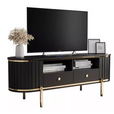 TV stolík Rondo 151x50x40 - čierna