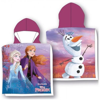 Kúpacie pončo - osuška s kapucňou Ľadové kráľovstvo - Frozen - 100% bavlna - 55 x 110 cm