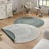 NORTHRUGS - Hanse Home koberce Kusový koberec Twin-Wendeteppiche 103103 creme grün – na von aj na doma - 140x140 (priemer) kruh cm