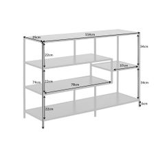 Polica Slim Line 115x80cm čierny jaseň