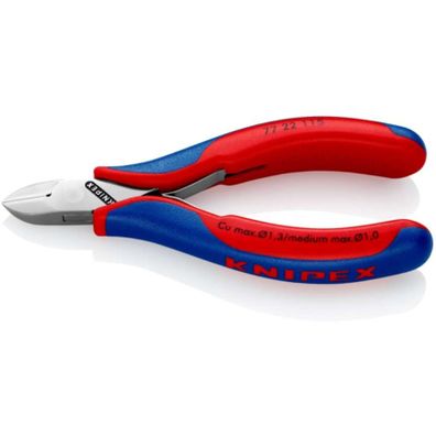 Bočné frézy na elektroniku 115 mm KNIPEX 77 22 115 - leštená hlava, viaczložkové puzdrá