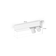 Philips-LED RGBW Stmievateľné bodové svietidlo Hue CENTRIS 2xGU10/4,2W+ LED/11W