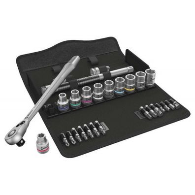 Wera 004081 Sada račňových kľúčov Zyklop Metal 8100 SC 11 - palec, 1/2" skľučovadlo (28 dielov)