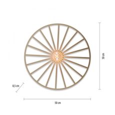 JUST LIGHT. 15636-60 - Stropné svietidlo SPIKE 1xE27/40W/230V pr. 50 cm mosadz