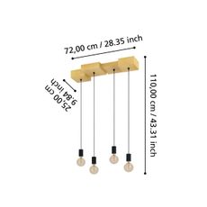 Eglo 43799 - Luster na lanku HALKIN 4xE27/40W/230V