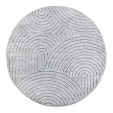 Svetlosivý okrúhly koberec ø 160 cm Panglao New York Light Grey – Elle Decoration