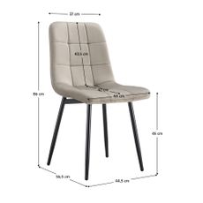 KONDELA Ramita Typ 3 jedálenská stolička sivohnedá (Velvet) / čierna