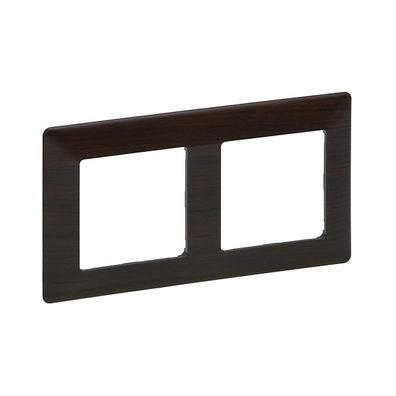 Legrand 754172 - Rámik pre spínače VALENA LIFE 2P tmavé drevo
