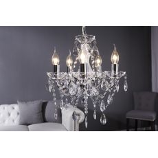 Estila Luxusný luster Karat S 5ramenný chrom
