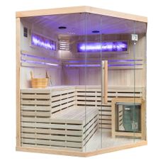 M-SPA - Suchá sauna s pecou a panelmi z himalayskej soli a izoláciou stien pre 4 osoby 180 x 180 x 200 cm 6 kW