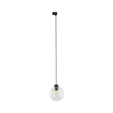 Luster na lanku do 3-fázového lištového systému CUBUS 1xE27/15W/230V čierna/číra