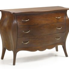 Estila Koloniálna luxusná komoda M-VINTAGE z masívneho dreva s tromi zásuvkami 120cm