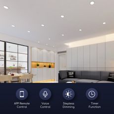 Aigostar - LED Stmievateľné podhľadové svietidlo LED/18W/230V pr. 22 cm Wi-Fi