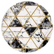 Dywany Łuszczów Kusový koberec Emerald 1020 black and gold kruh - 200x200 (priemer) kruh cm