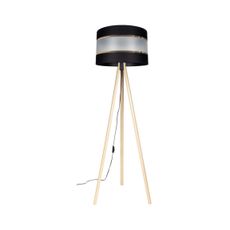 Stojacia lampa CORAL 1xE27/60W/230V béžová/čierna/zlatá
