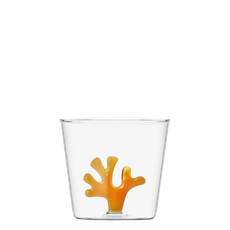 Pohár s oranžovým korálom 350 ml - 983054