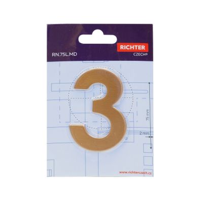 RN.75L.MD číslo "3" 75mm medené medená