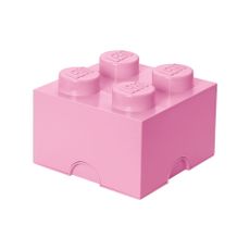 Svetloružový úložný box štvorec LEGO®