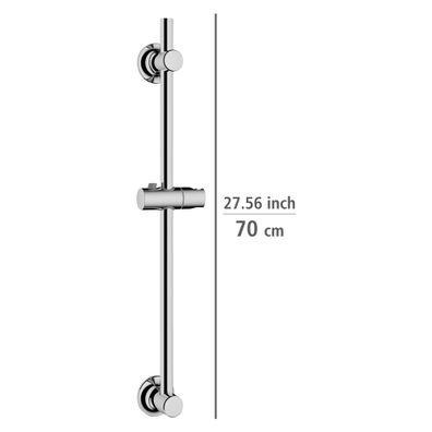 Samodržiaca sprchová tyč z nerezovej ocele v lesklej striebornej farbe 70 cm – Wenko