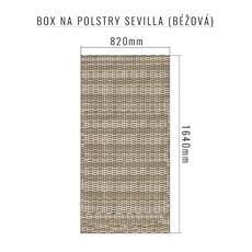 Deokork Box na podušky SEVILLA 164 x 82 cm (béžová)