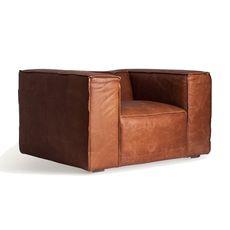 Estila Luxusné kožené kreslo Roy v koňakovej hnedej farbe vo vintage štýle 118cm