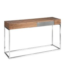 Estila Moderný konzolový stolík Forma Moderna z dreva a chrómu 135cm