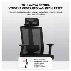 Kancelárska ergonomická stolička Neoseat SABRINA — čierna, nosnosť 150 kg