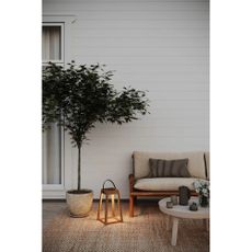 Hnedý vonkajší solárny LED lampáš na USB (výška 54 cm) Nordic – Markslöjd