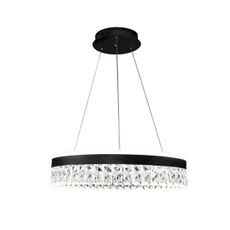 LED Stmievateľný luster na lanku LED/90W/230V 3000-6500K čierna + diaľkové ovládanie