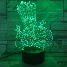 3Dmix 3DL-BSC039 – 3D LED nočná lampa - Groot (Grút)
