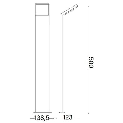 Ideal Lux - LED Vonkajšia lampa STYLE LED/8,5W/230V 4000K 50 cm CRI 90 IP54 hnedá