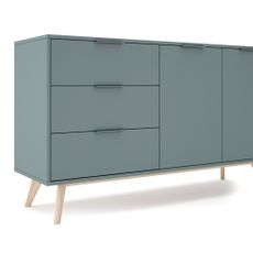 Komoda sivozelená 140x81x40 cm Pisco – Marckeric