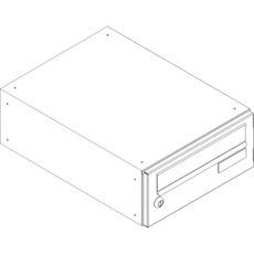 SJ 300/90 poštová schránka jednostranná RAL RAL 9006 / Strieborná