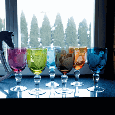 Poháre na víno, set 6 ks, 500 ml, mix farieb, GAIRA TYP 1