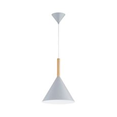 Luster na lanku FUKS 1xE27/15W/230V šedá/béžová