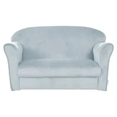 Svetlomodrá zamatová detská pohovka 78 cm Lil Sofa – Roba