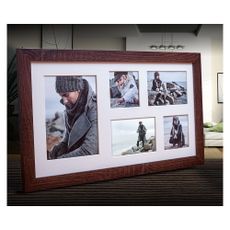 Tmavohnedý rámček na 5 fotografií Styler Narvik, 51 × 27 cm